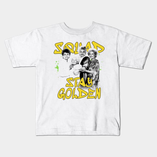 Golden Girls 80s Stay Golden Kids T-Shirt by Mandegraph